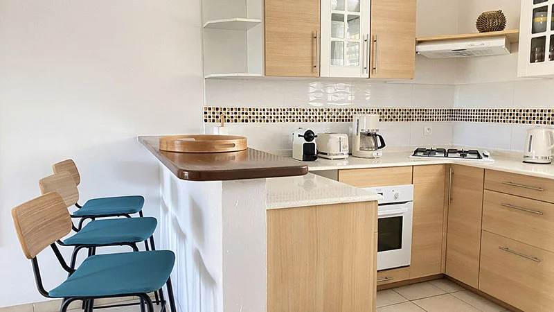Cuisine de l'appartement alizé